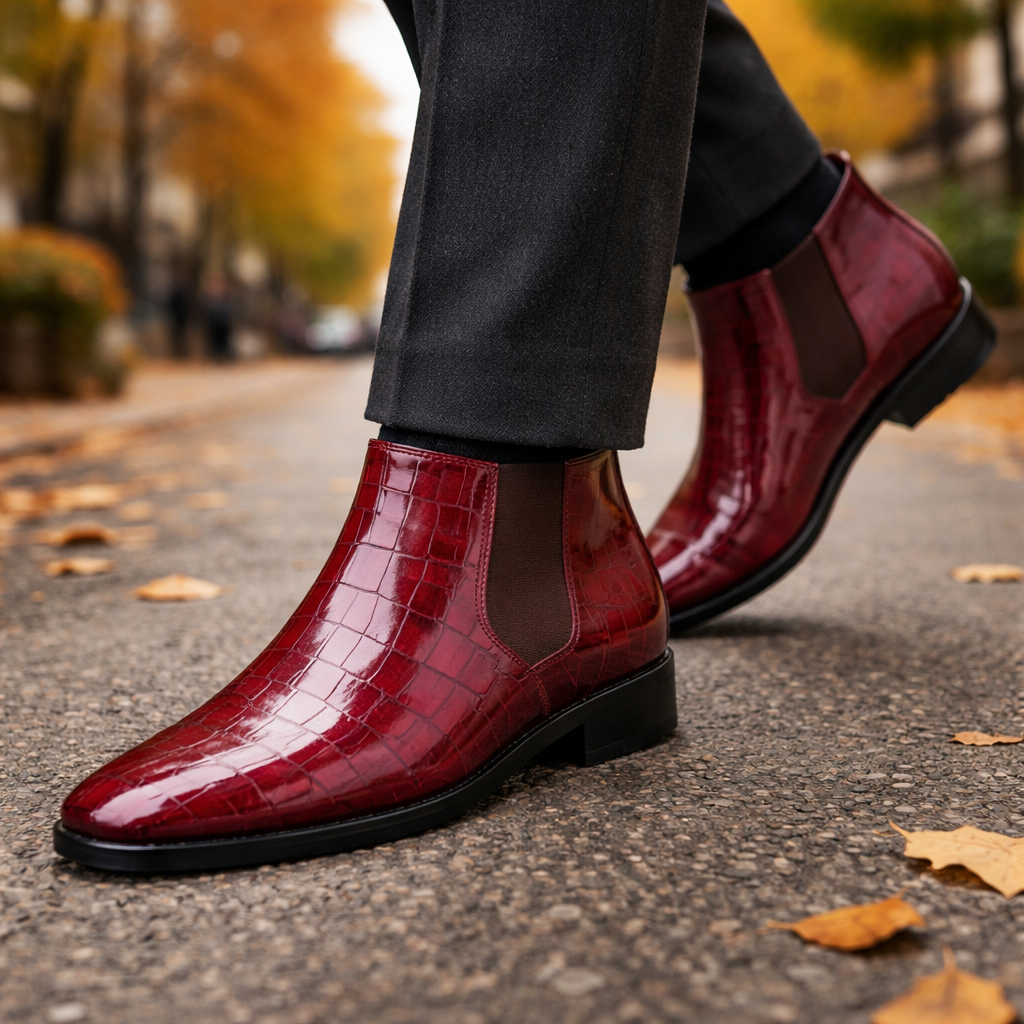 Wagner Croc Chelsea Boot