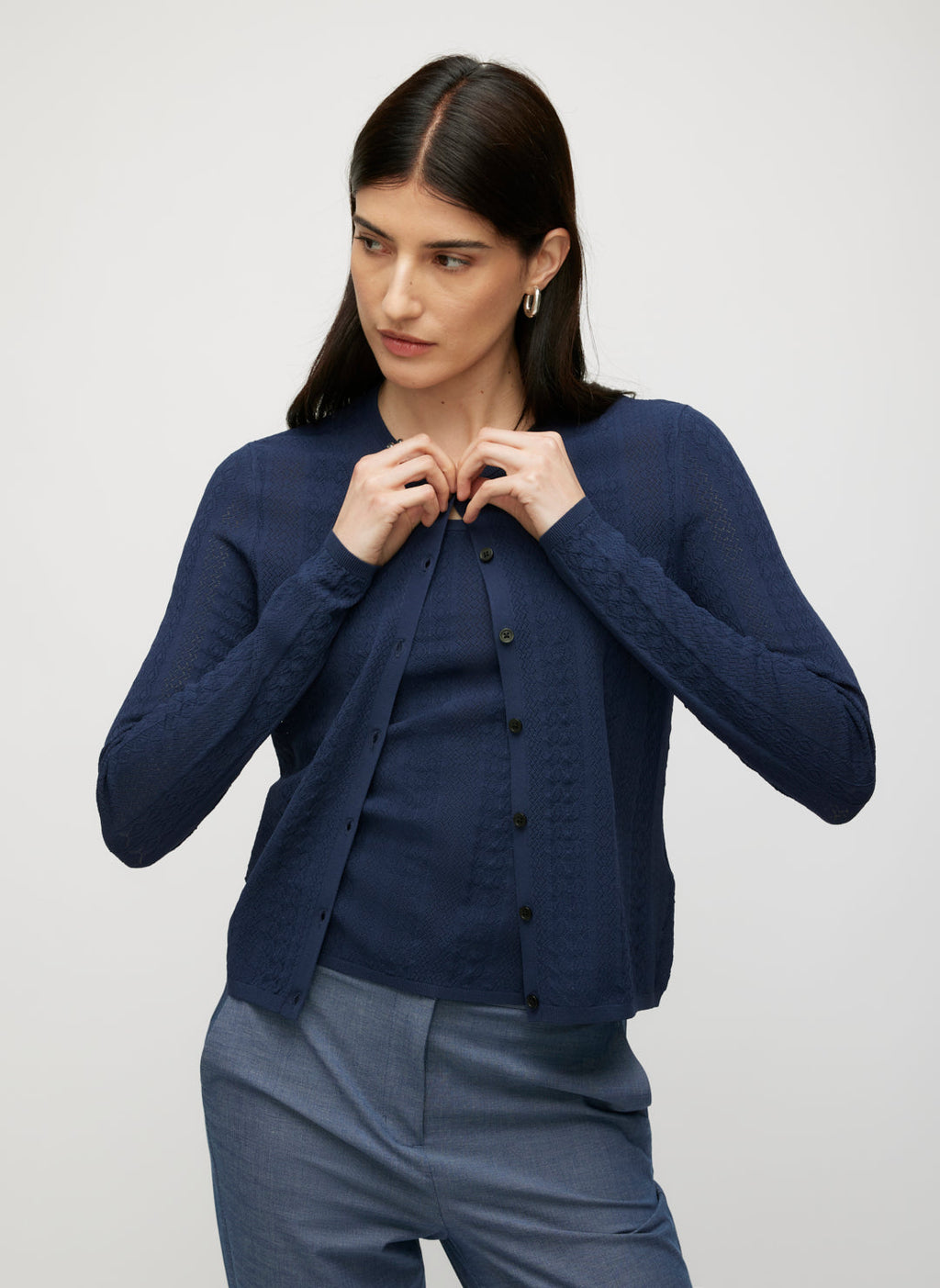 Farrah Fitted Sweater Cardigan