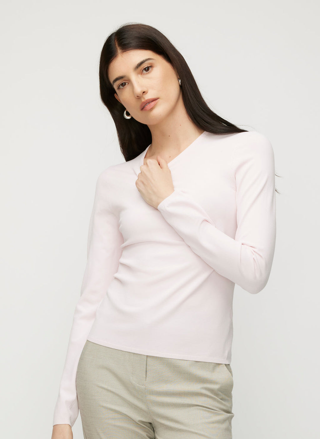 Farrah Slim Fit Long Sleeve Crewneck Sweater