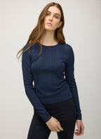 Farrah Slim Fit Long Sleeve Crewneck Sweater