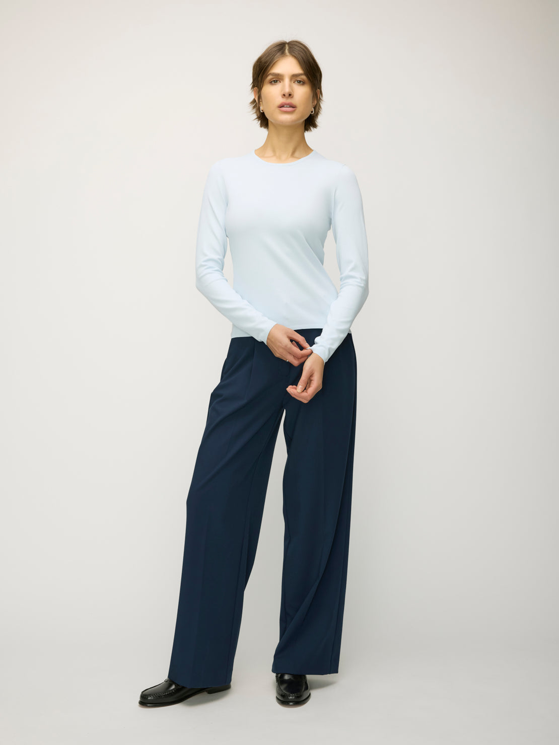 Farrah Slim Fit Long Sleeve Crewneck Sweater