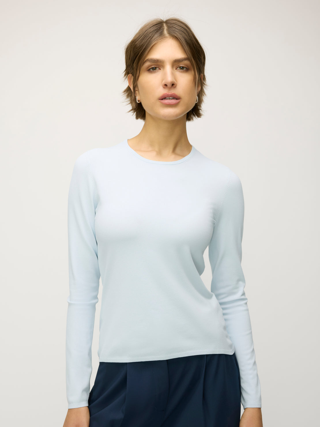 Farrah Slim Fit Long Sleeve Crewneck Sweater