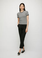 Farrah Slim Fit Short Sleeve Crewneck Sweater