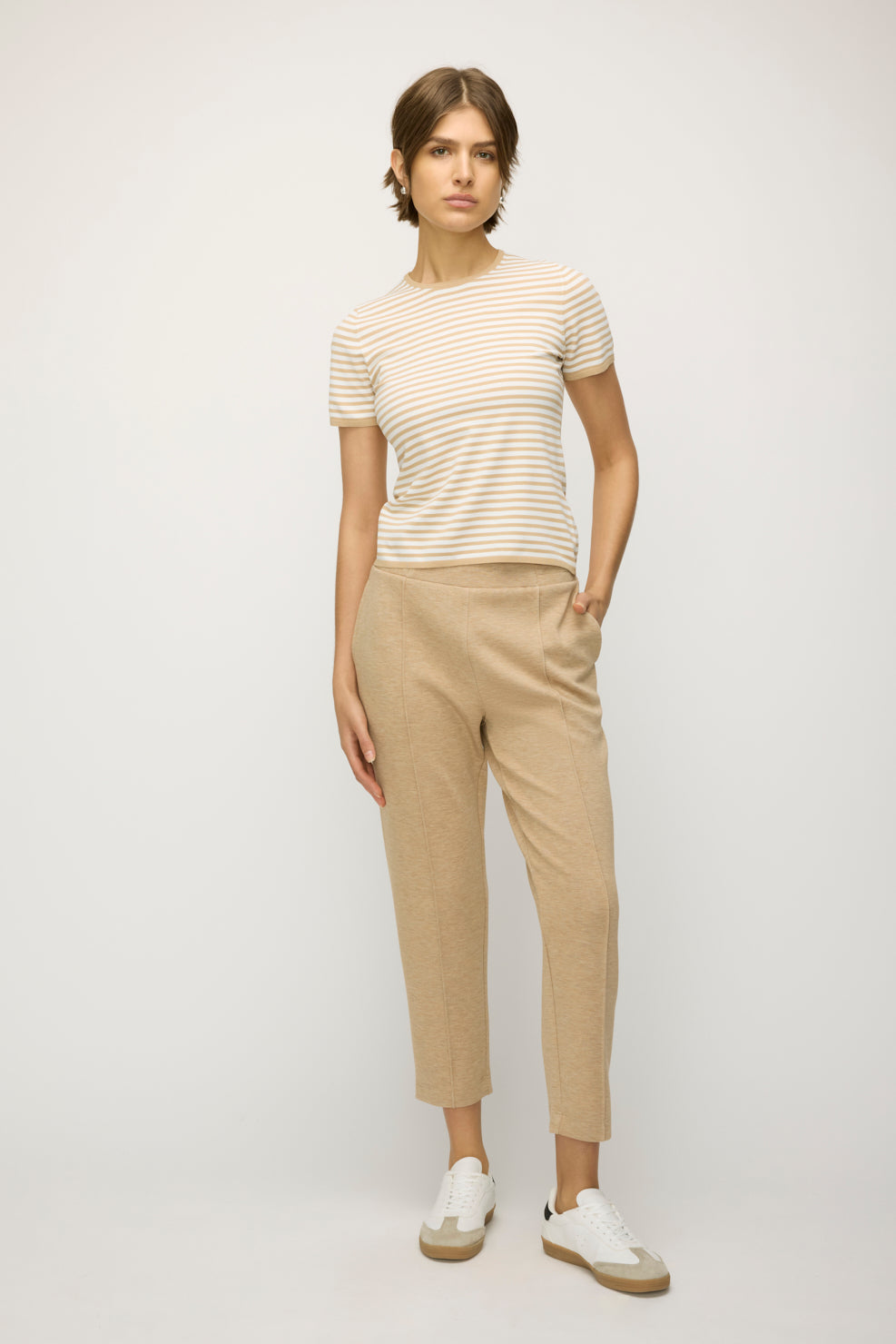 Farrah Slim Fit Short Sleeve Crewneck Sweater