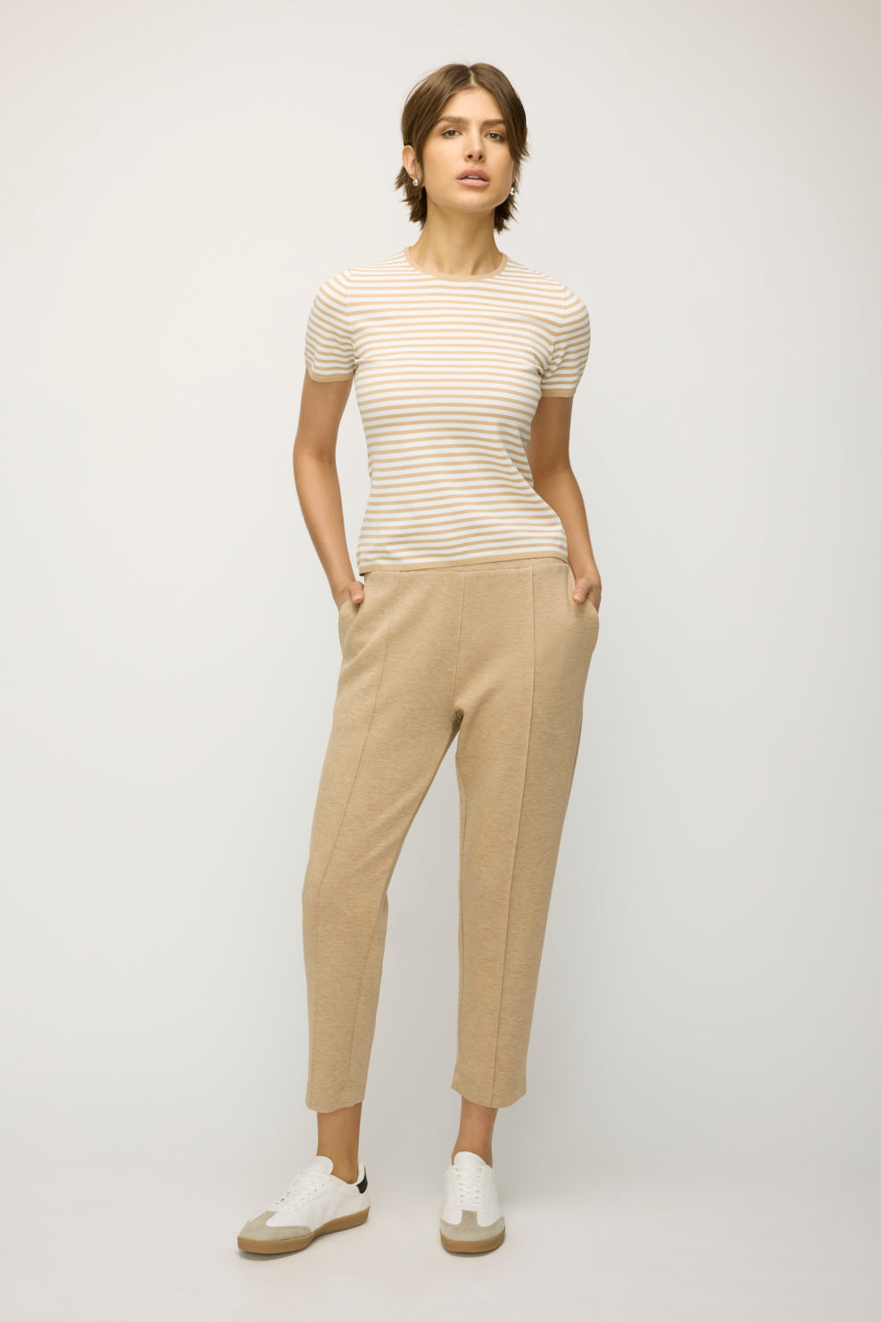 Farrah Slim Fit Short Sleeve Crewneck Sweater