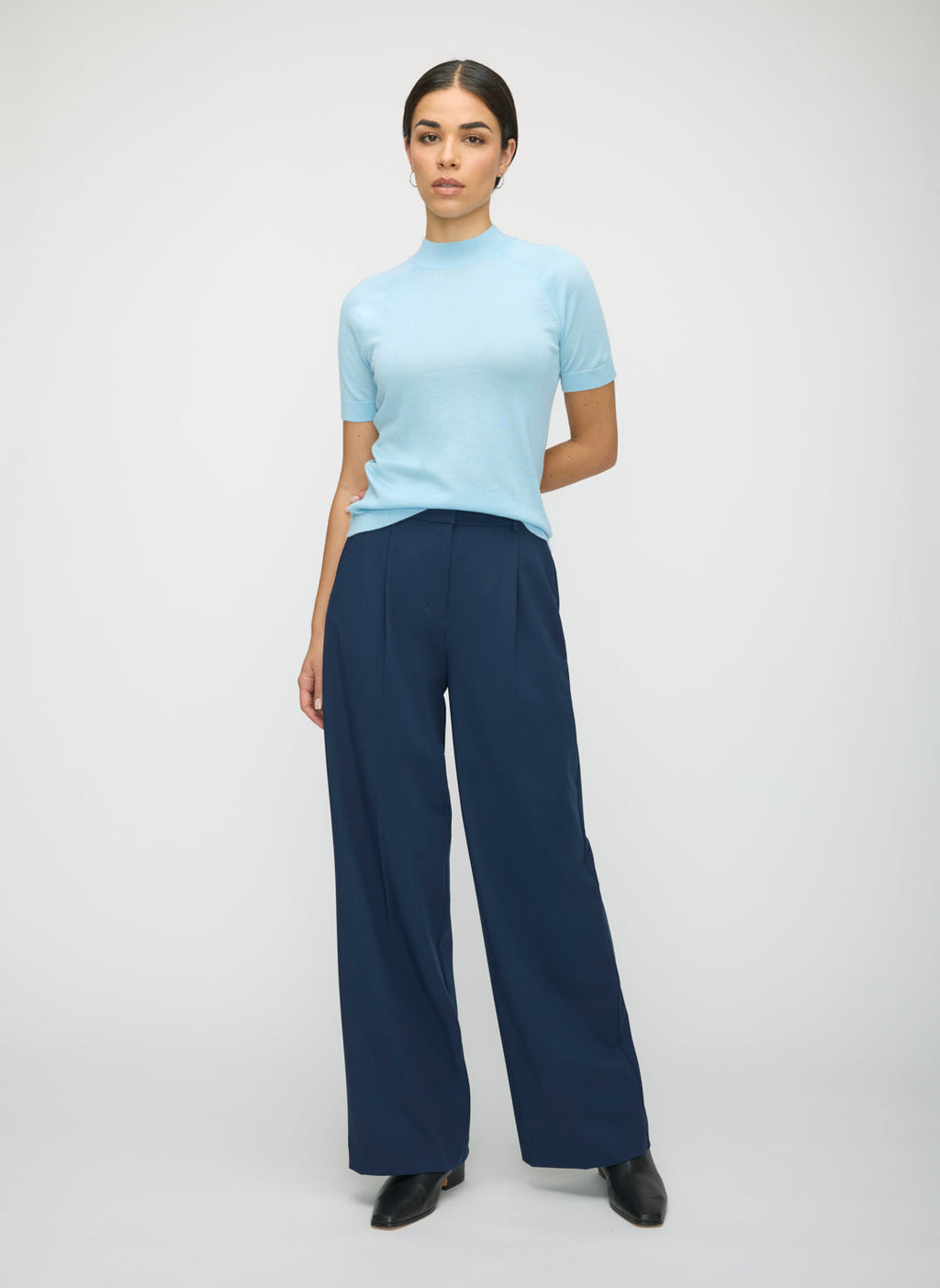 Silk Cashmere Mockneck Sweater
