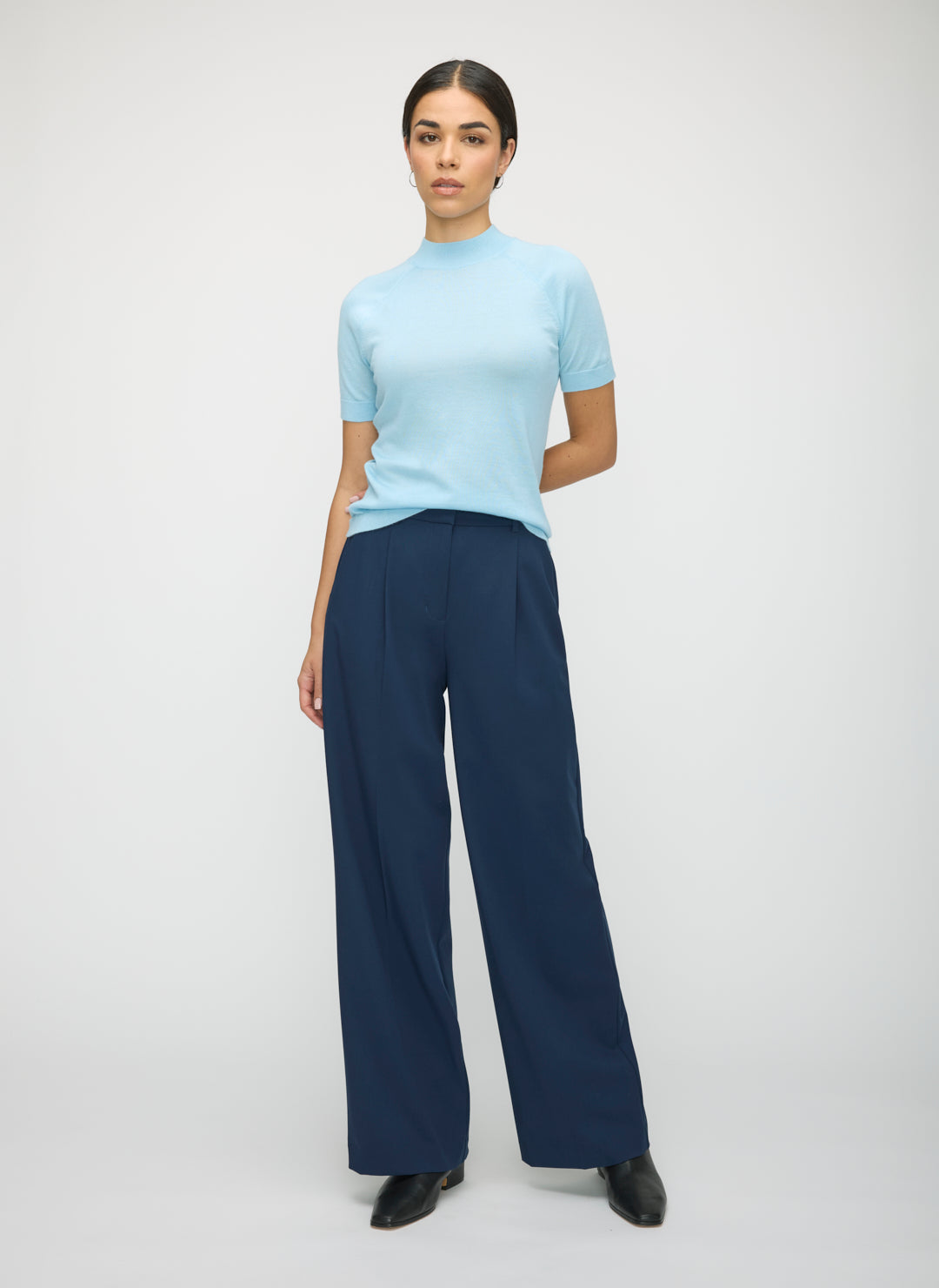Silk Cashmere Mockneck Sweater