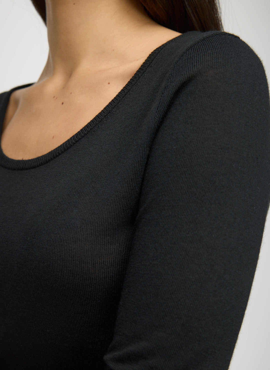 Silk Cashmere Scoopneck Sweater