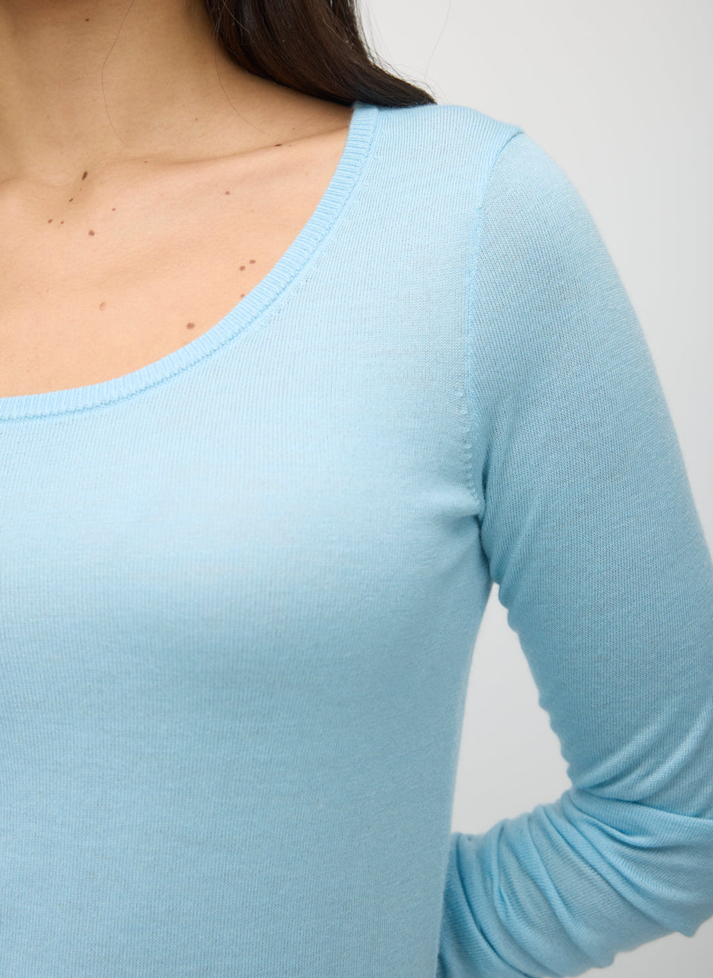 Silk Cashmere Scoopneck Sweater