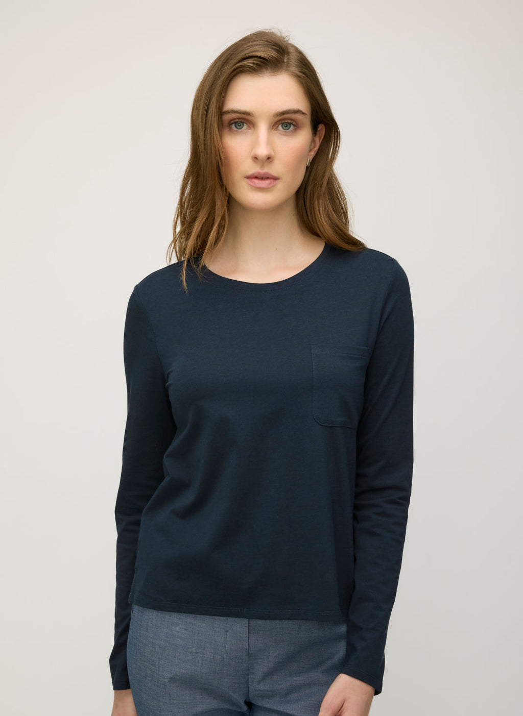 Londyn Long Sleeve Swing Pocket Tee