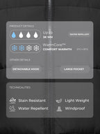 WarmCore™ Classic Short Detachable Hooded Puffer Jacket