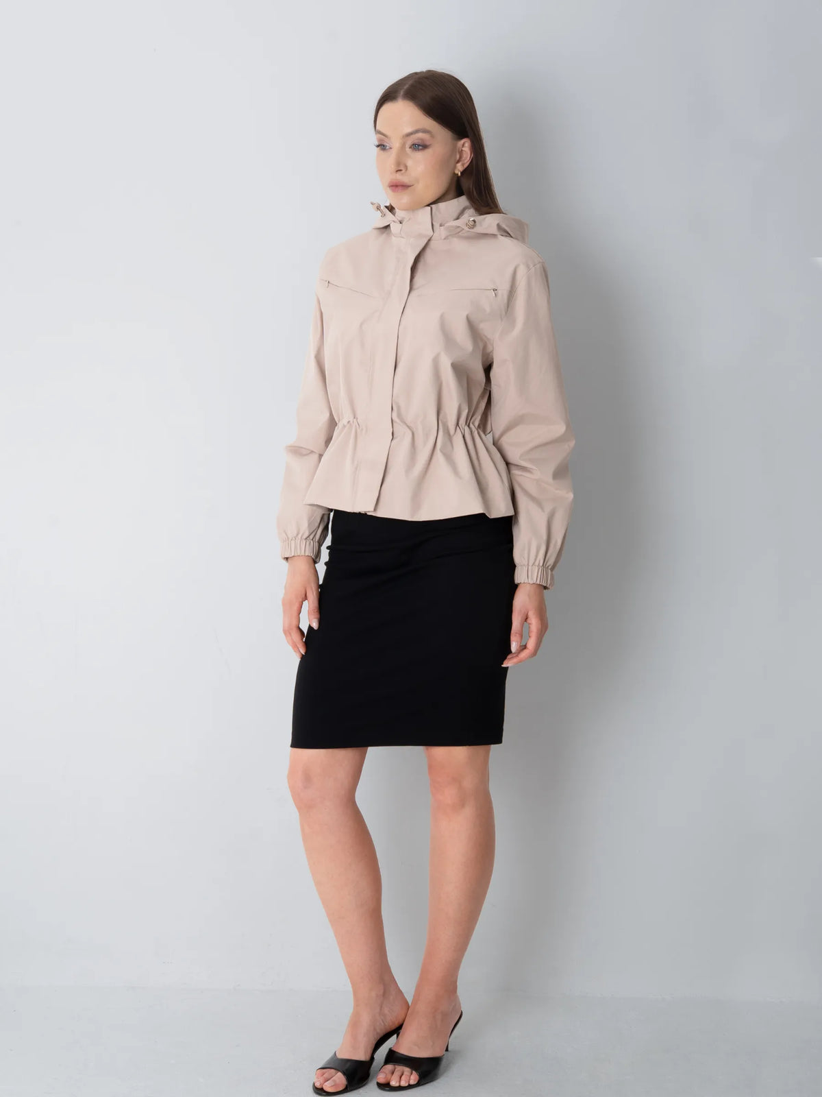 STM-TEX™ Short Drawstring Waist Rain Jacket