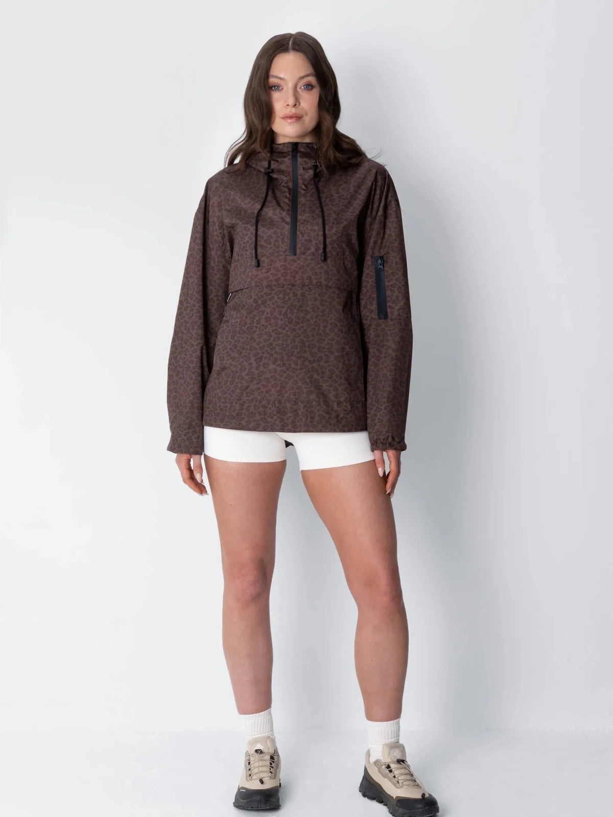 STM-TEX™ Mocha Leopard Relaxed Fit Rain Hoodie