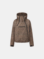 STM-TEX™ Leopard Short Asymmetric Zip Rain Hoodie