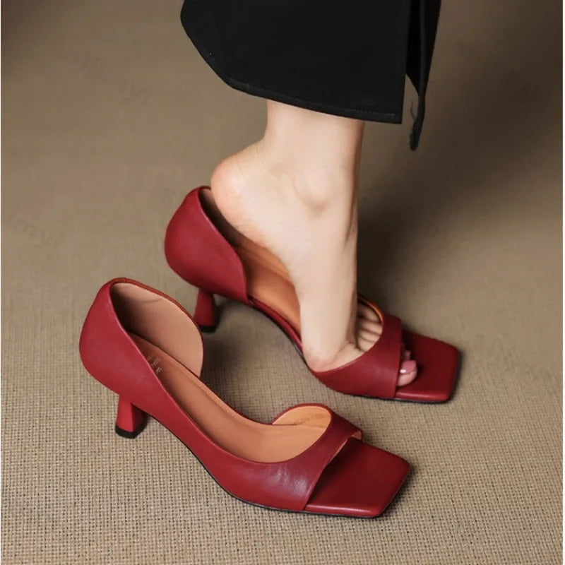 Stella Leather Heel Pump