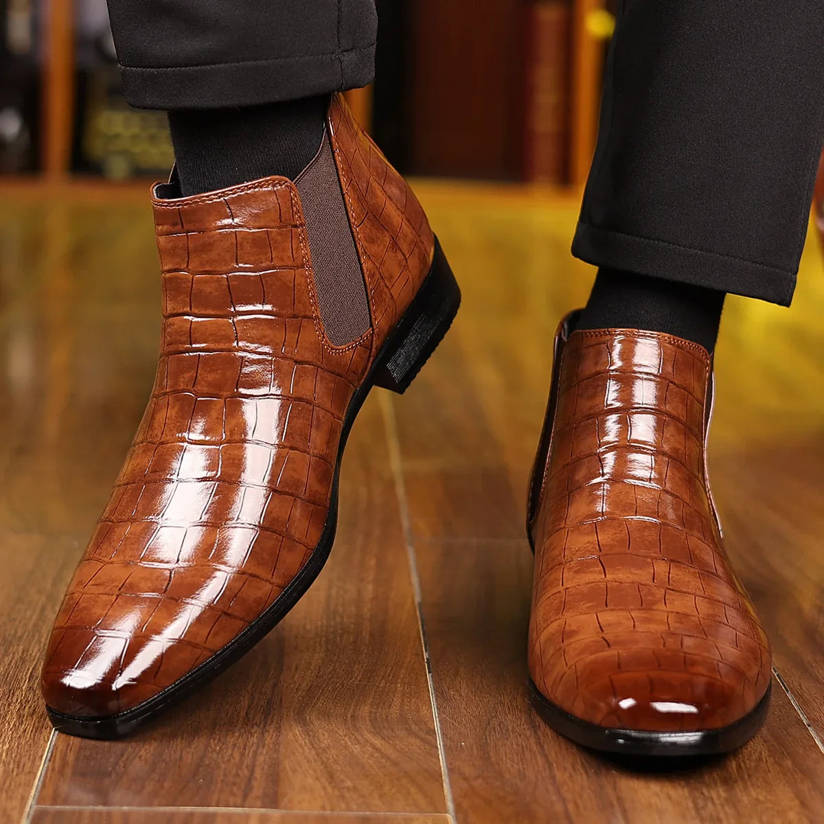 Wagner Croc Chelsea Boot