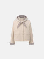 STM-TEX™ Funnel Collar Waterproof Bomber Jacket With Optional Hooded Scarf