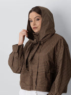 STM-TEX™ Funnel Collar Waterproof Bomber Jacket With Optional Hooded Scarf