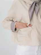 STM-TEX™ Funnel Collar Waterproof Bomber Jacket With Optional Hooded Scarf