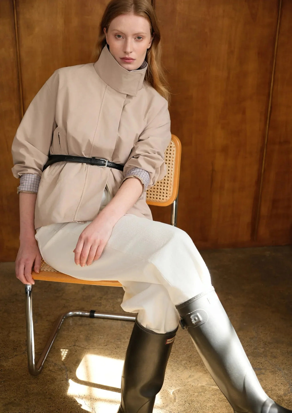 STM-TEX™ High Convertible Collar Waterproof Trench Coat
