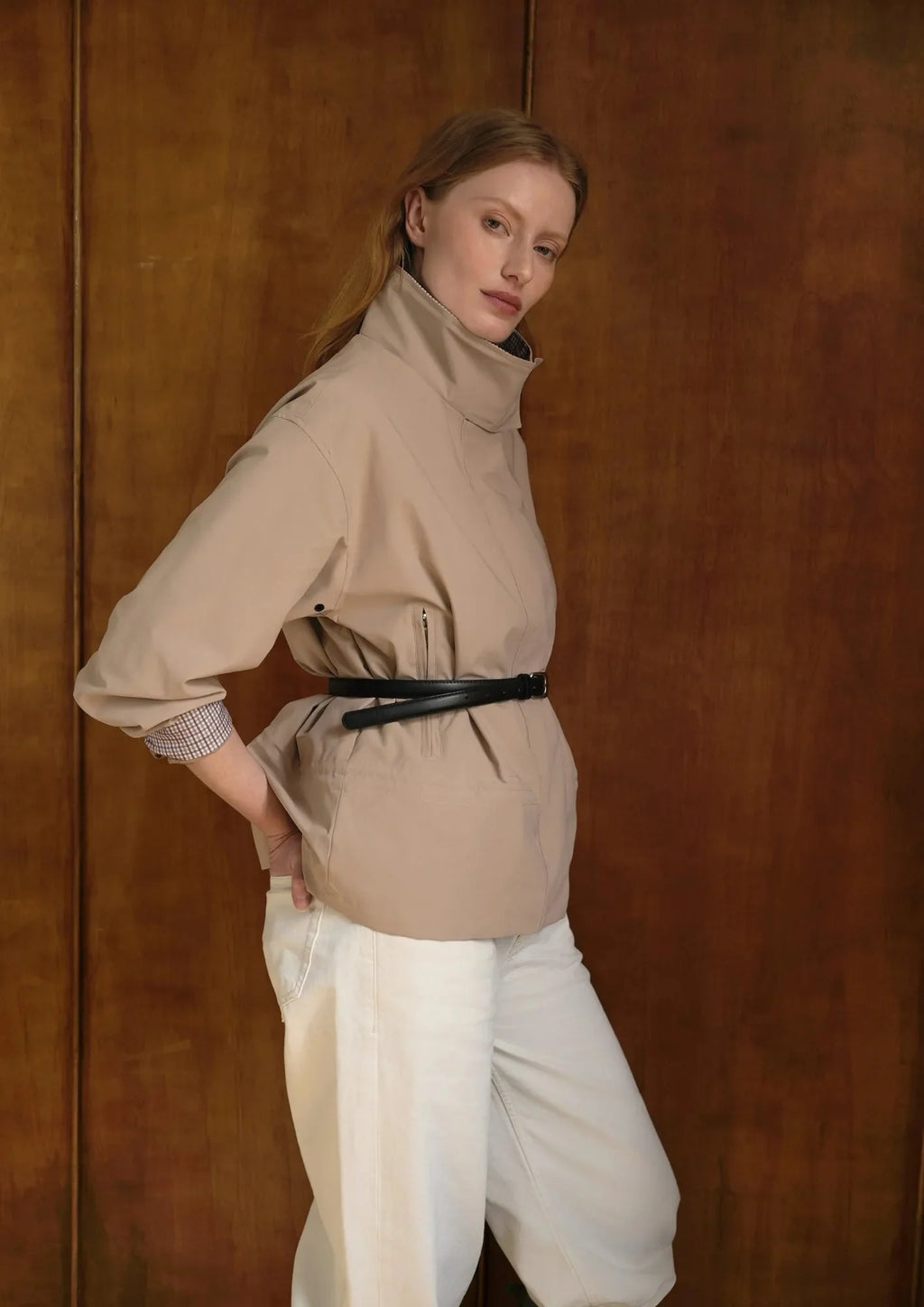 STM-TEX™ High Convertible Collar Waterproof Trench Coat