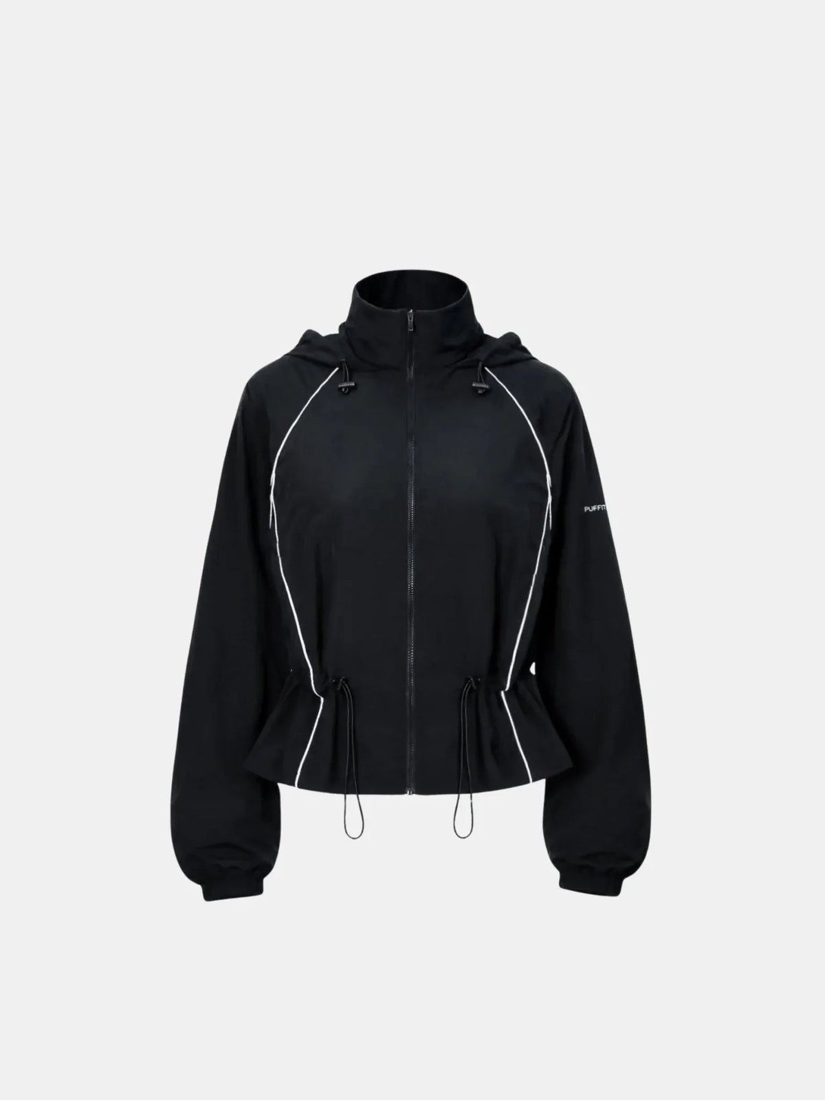 FlowCore™ Water Repellent Full-Zip Packable-Hood Track Jacket