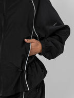 FlowCore™ Water Repellent Full-Zip Packable-Hood Track Jacket
