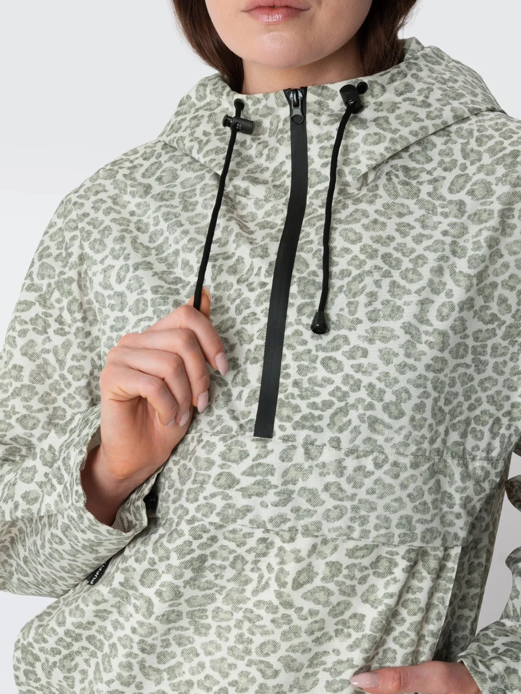 STM-TEX™ Olive Leopard Relaxed Fit Rain Hoodie