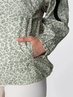 STM-TEX™ Olive Leopard Relaxed Fit Rain Hoodie