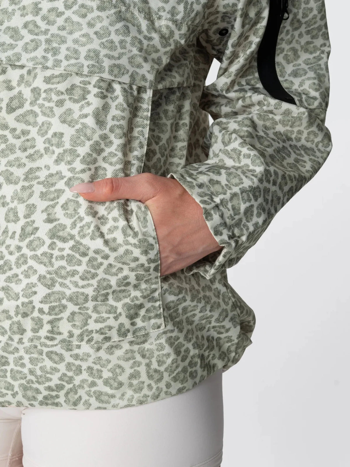 STM-TEX™ Olive Leopard Relaxed Fit Rain Hoodie