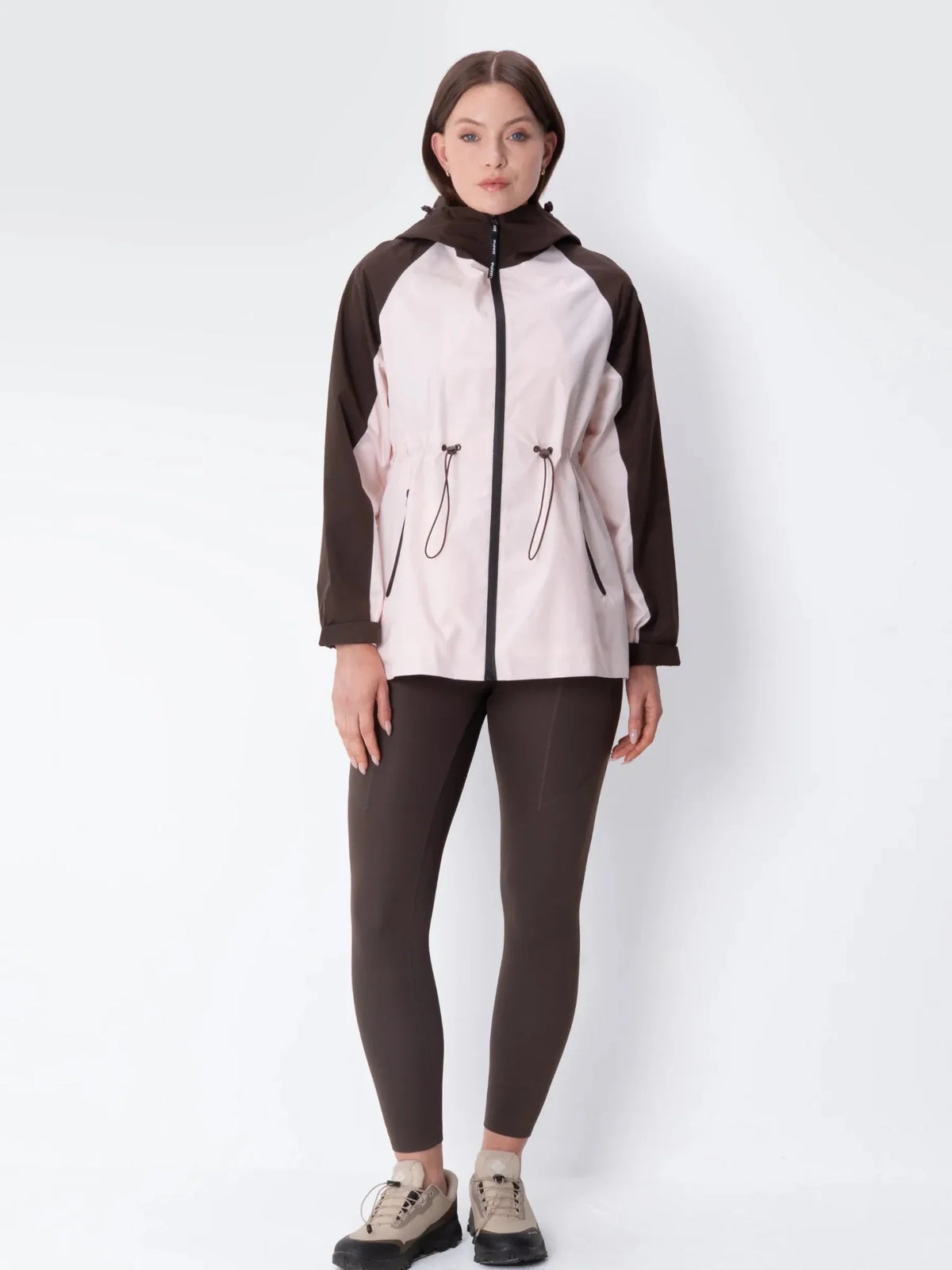 STM-TEX™ Brown/Pink Full-Zip Rain Jacket