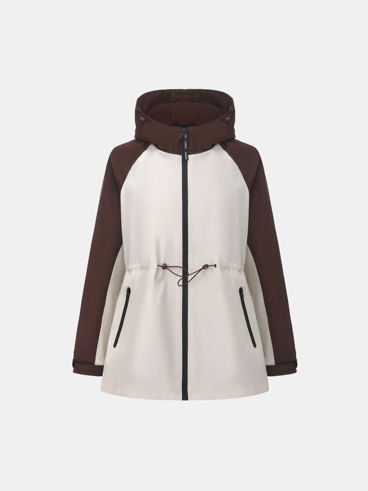 STM-TEX™ Brown/White Full-Zip Rain Jacket