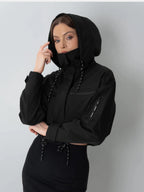 STM-TEX™ Elevated Cropped Hooded Rain Jacket - Stay Puffit