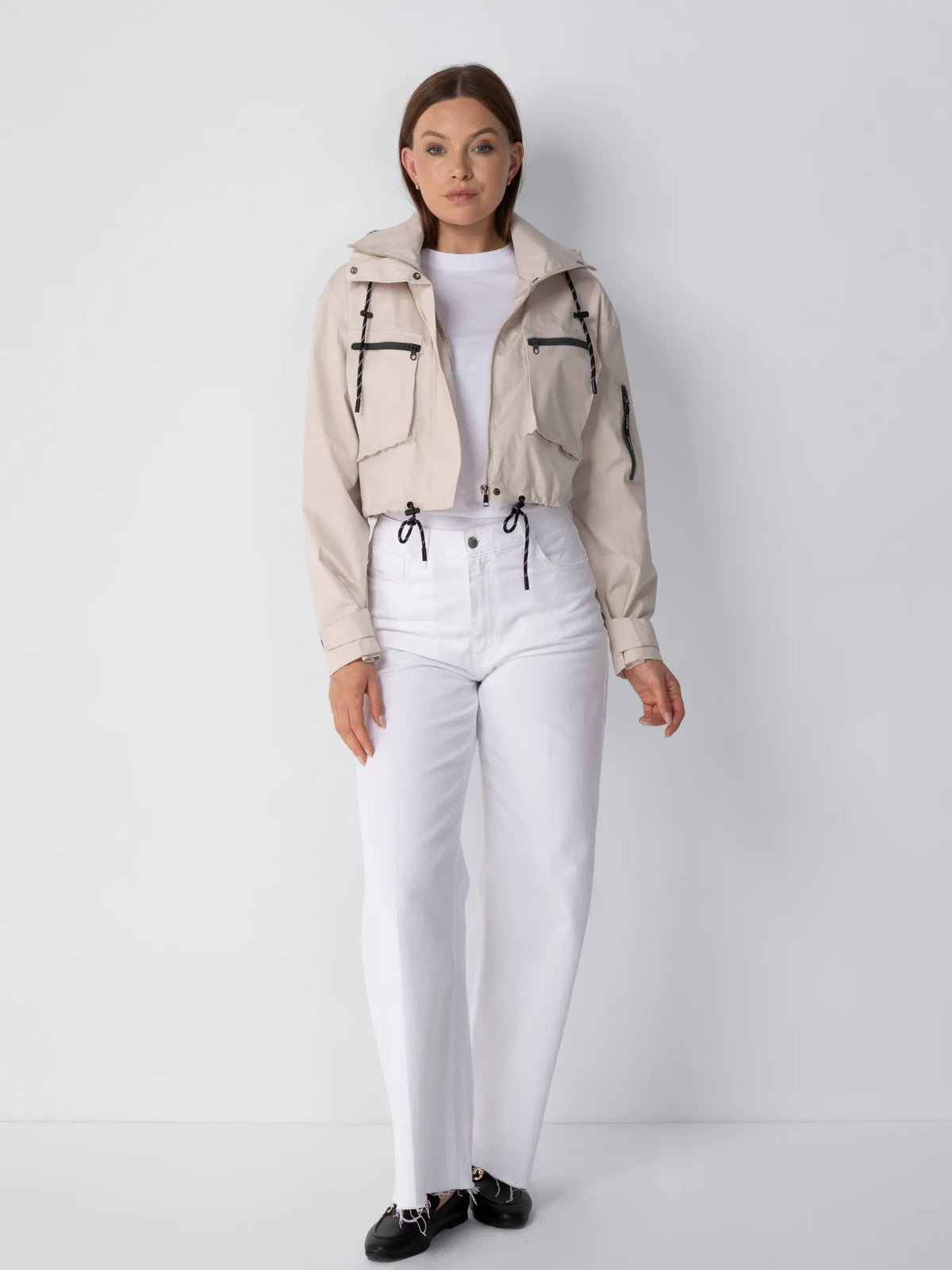 STM-TEX™ Elevated Cropped Hooded Rain Jacket