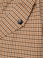 STM-TEX™ Beige Houndstooth Elevated Long Breathable Raincoat