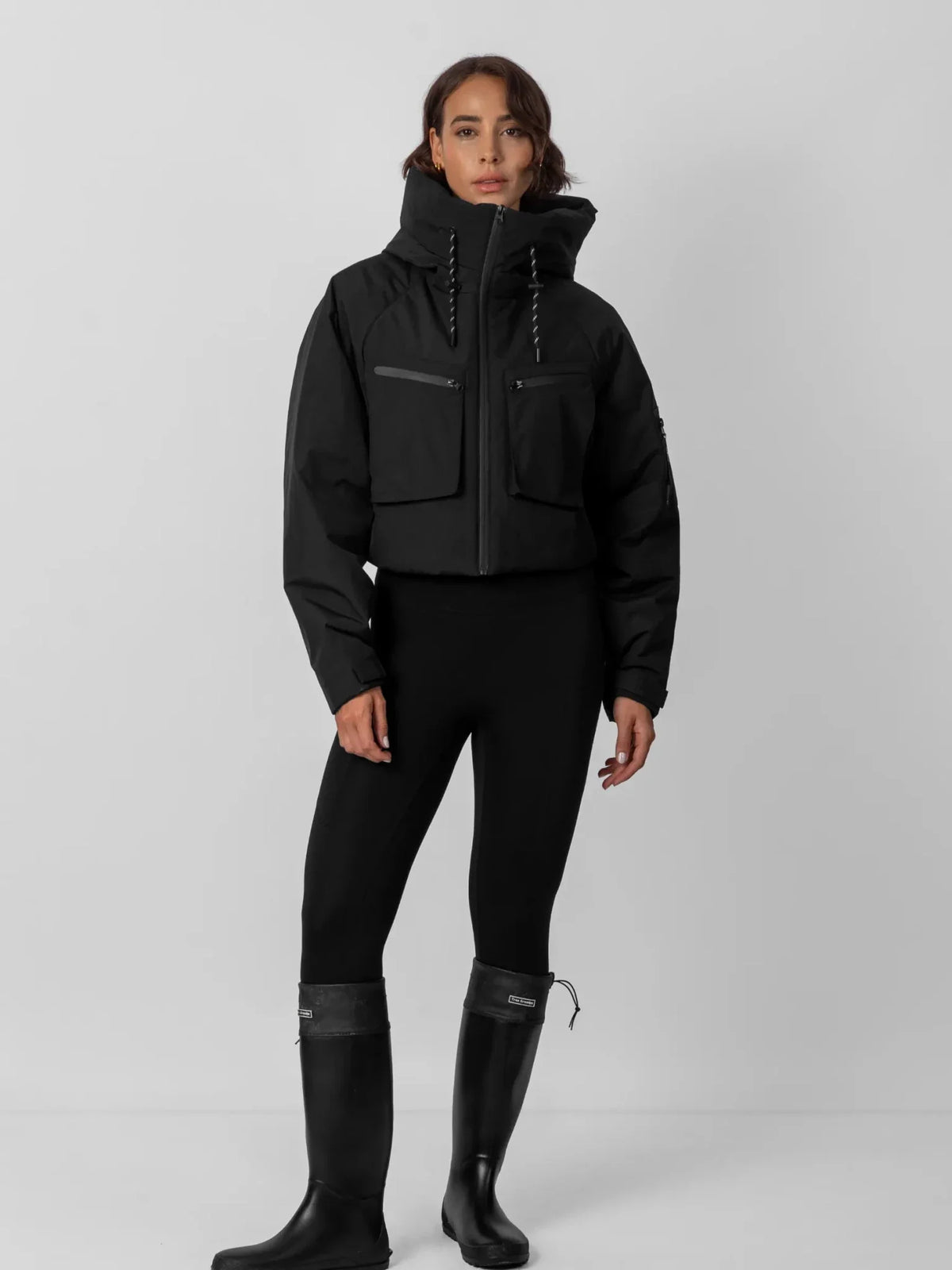 STM-TEX™ Elevated Padded Cropped Hooded Rain Jacket