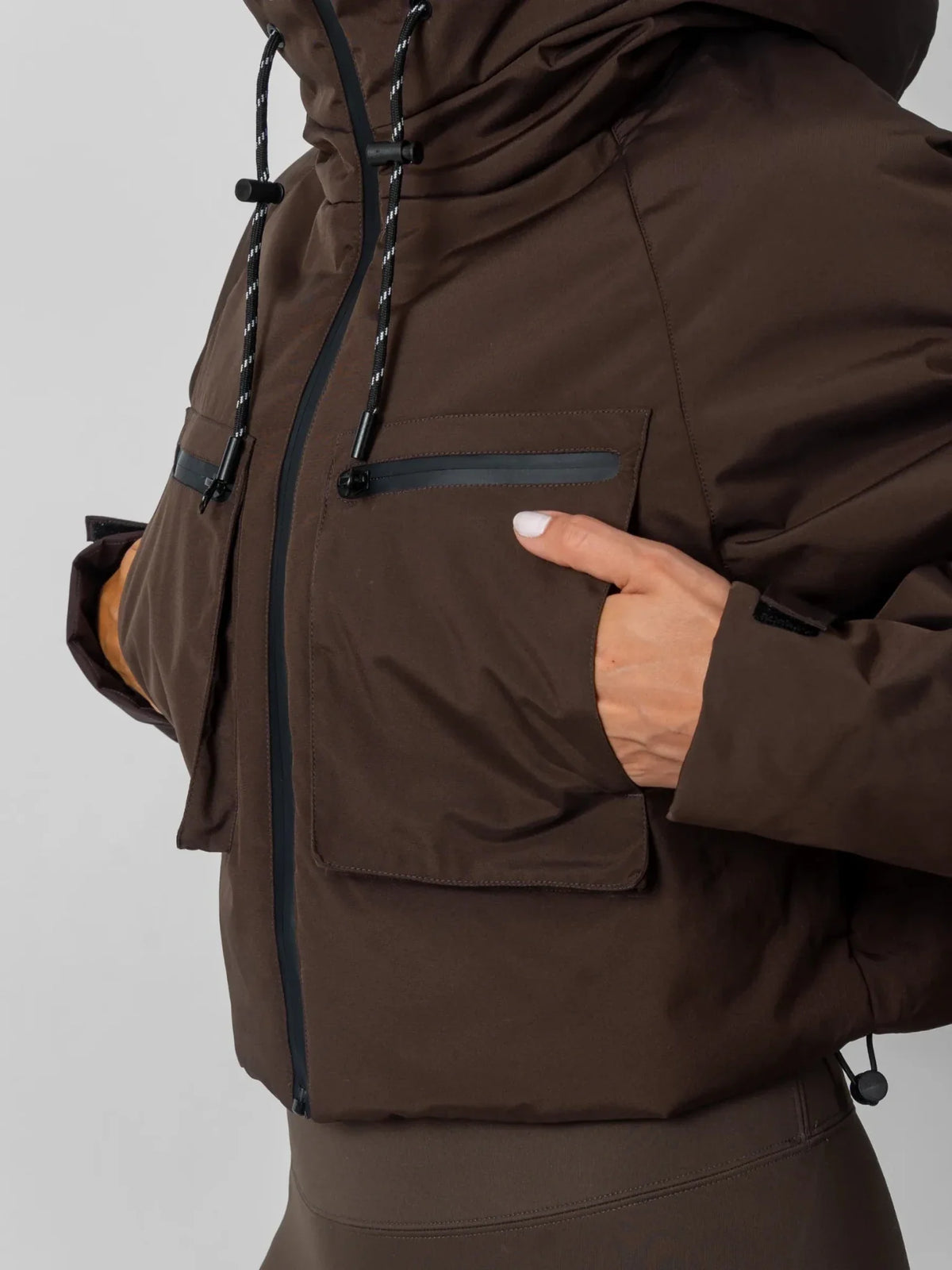 STM-TEX™ Elevated Cropped Hooded Rain Jacket - Stay Puffit
