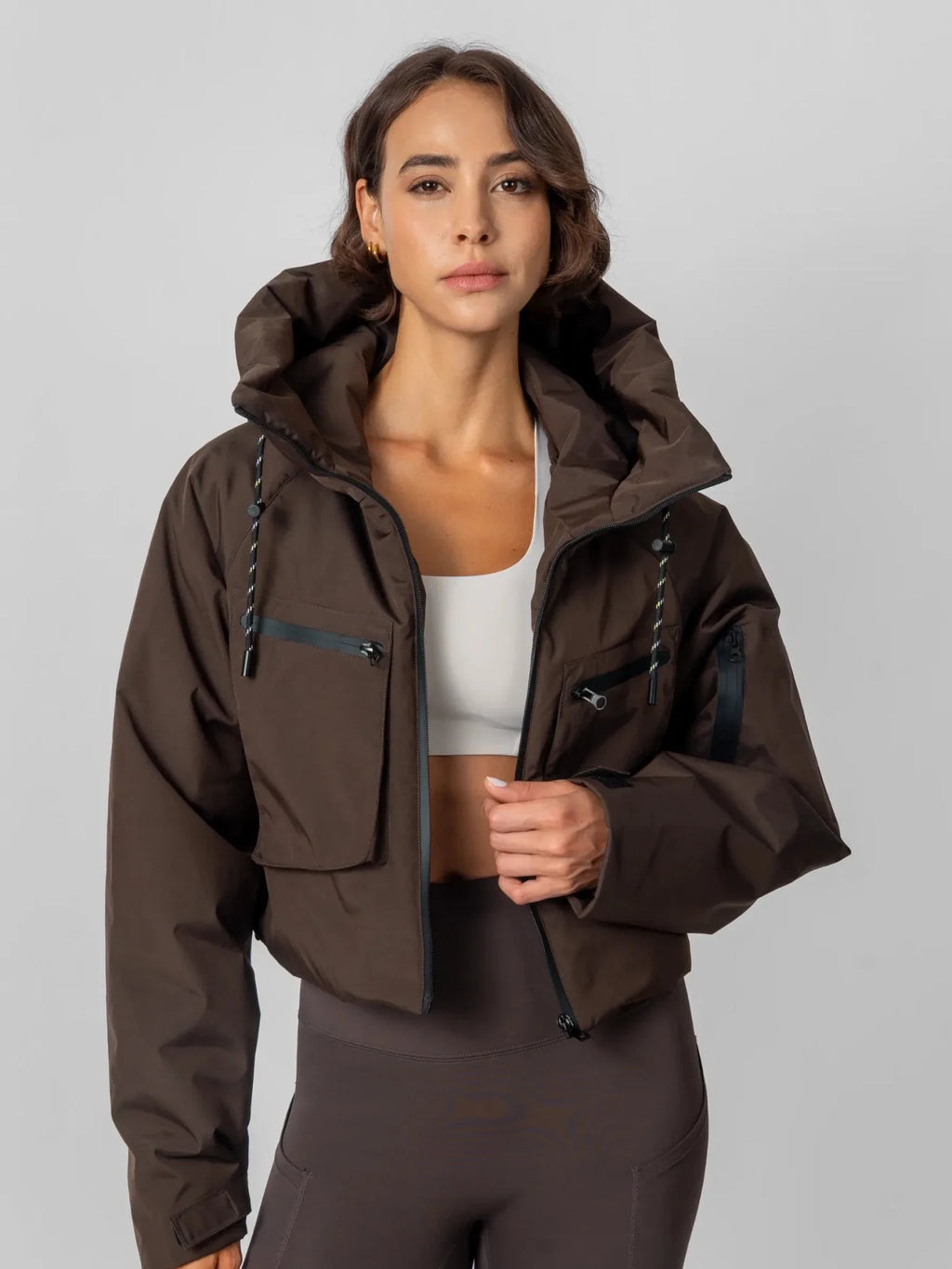 STM-TEX™ Elevated Cropped Hooded Rain Jacket
