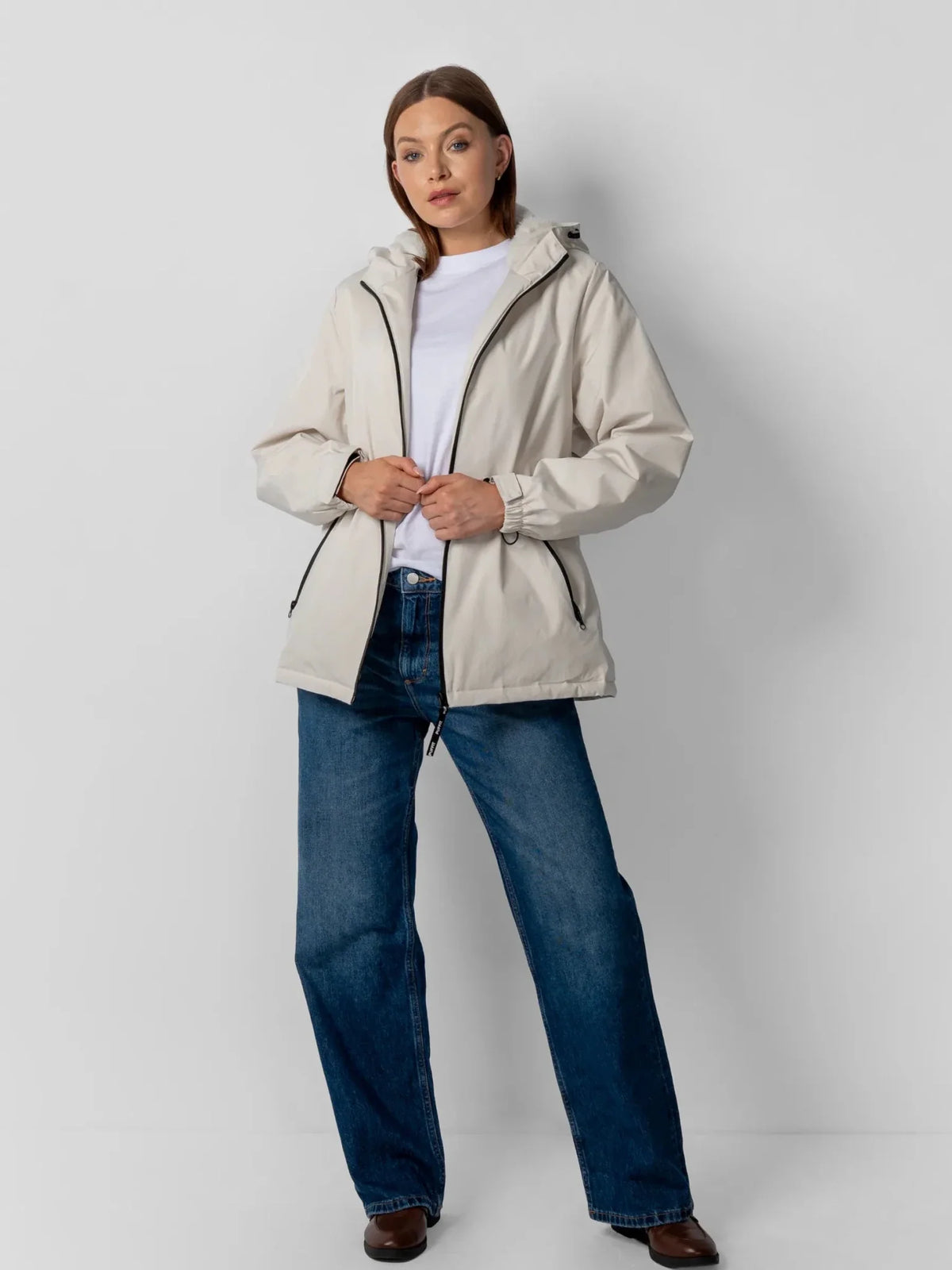STM-TEX™ Faux Fur Lined Full Zip Rain Jacket