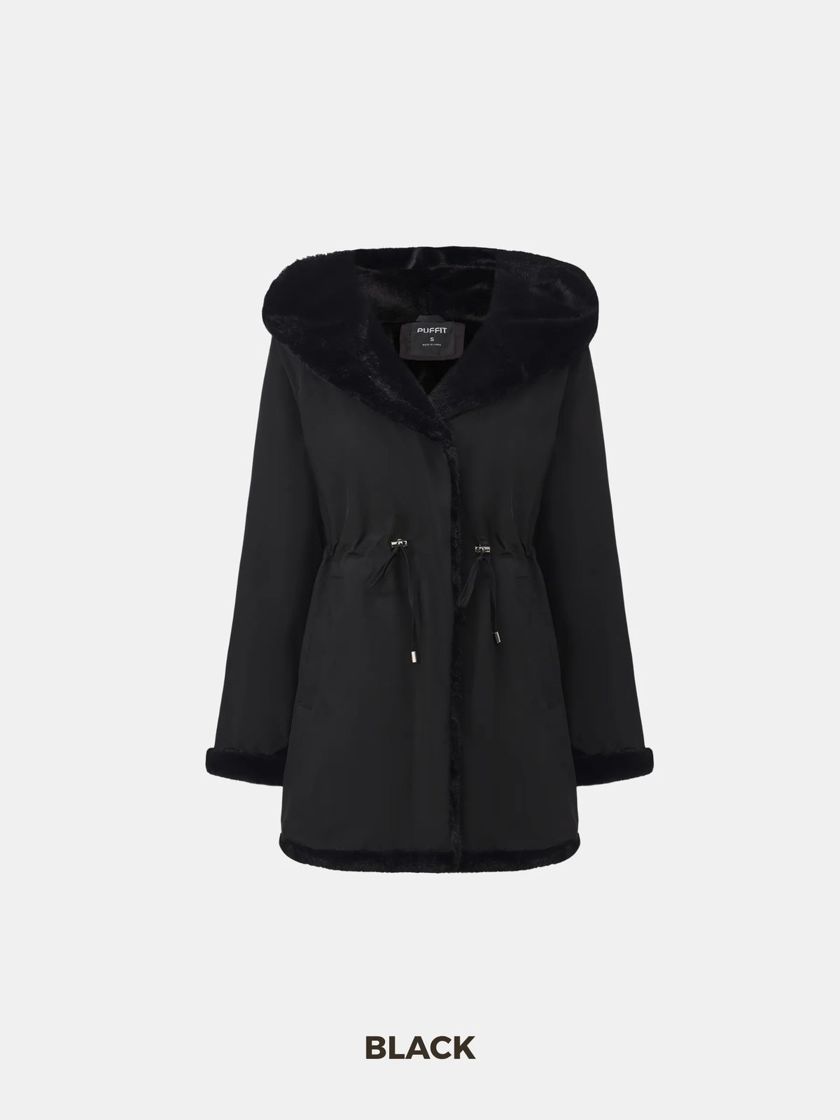 STM-TEX™ Faux Fur Lined Mid Length Rain Coat