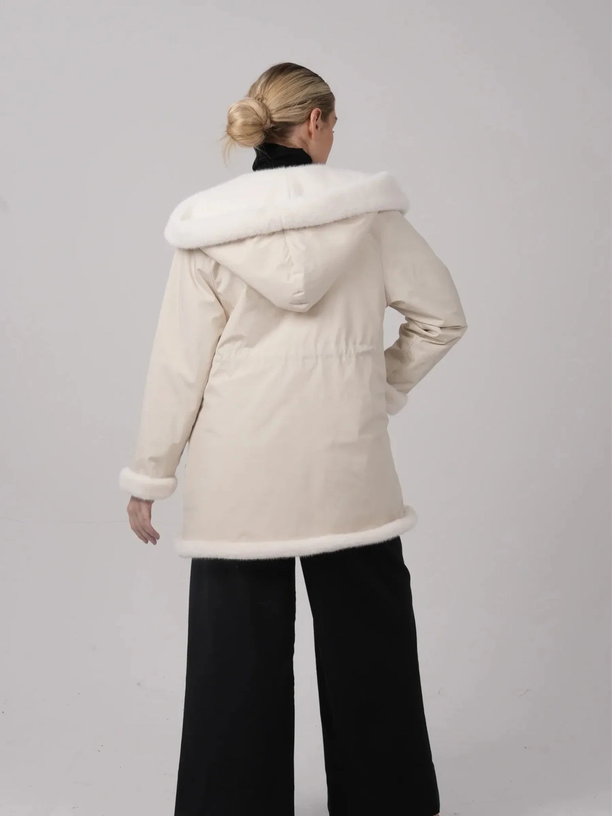 STM-TEX™ Faux Fur Lined Mid Length Rain Coat