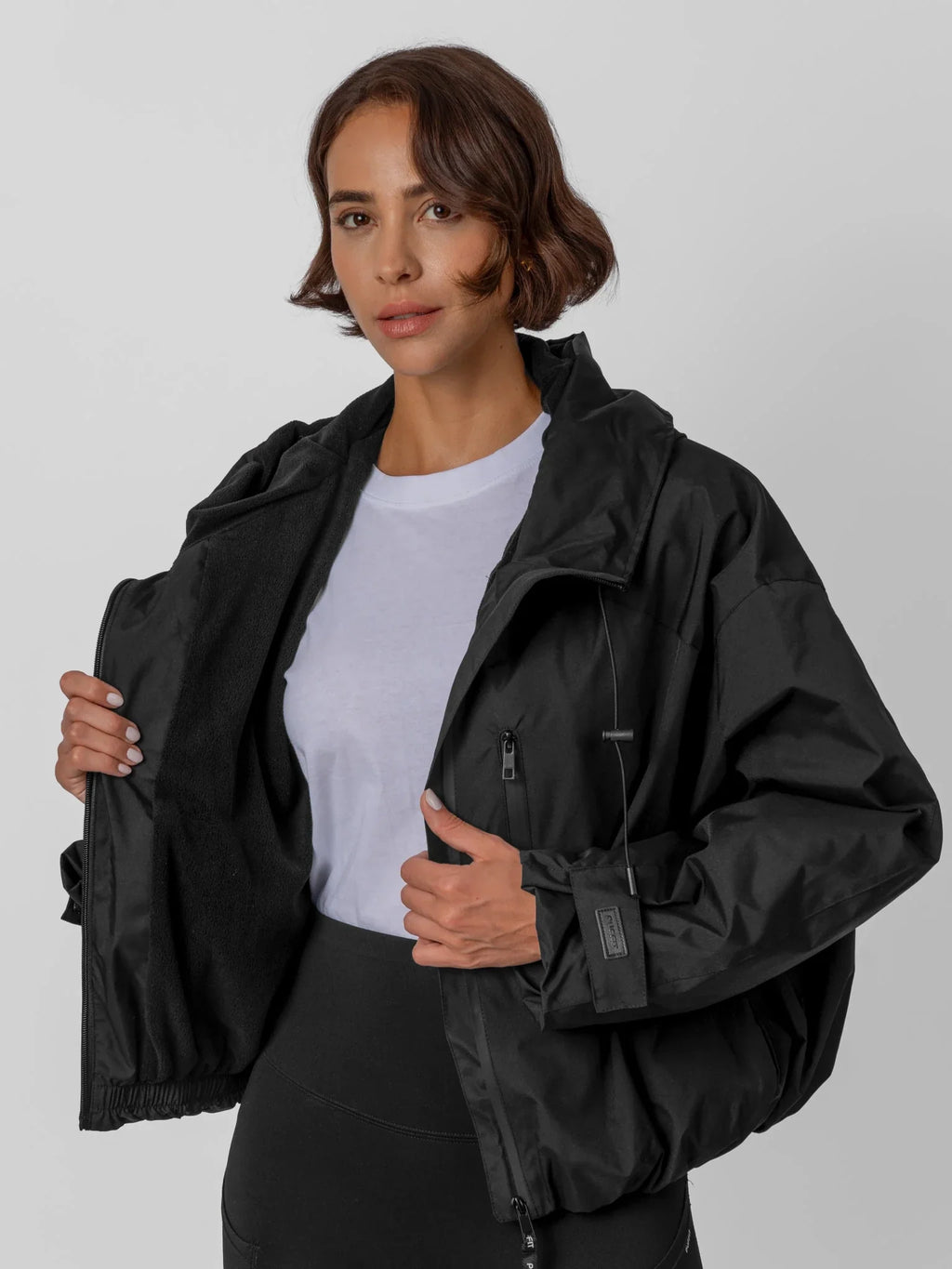 STM-TEX™ Fleece Lined One Size Short Oversized Rain Jacket
