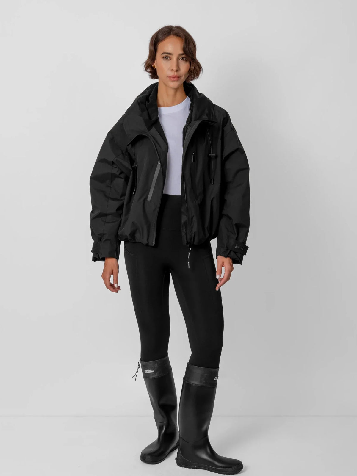 STM-TEX™ Fleece Lined One Size Short Oversized Rain Jacket