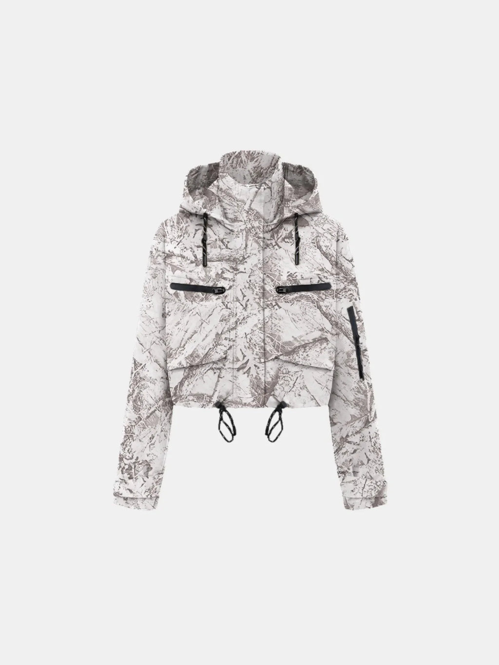 STM-TEX™ Mist Camo Cropped Detached Hooded Rain Jacket