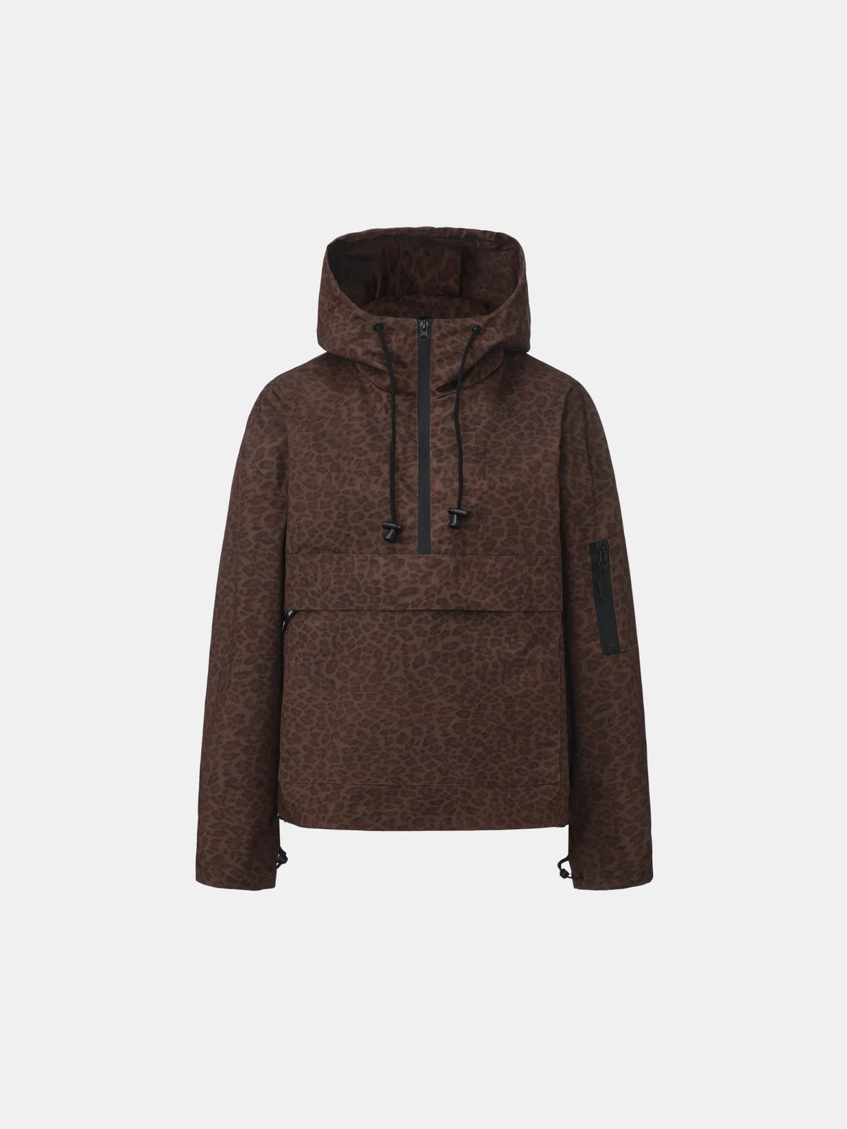 STM-TEX™ Mocha Leopard Relaxed Fit Rain Hoodie