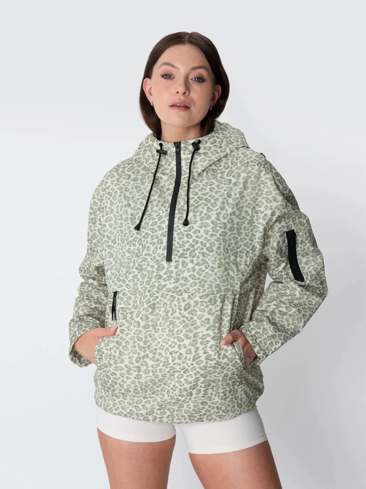 STM-TEX™ Olive Leopard Relaxed Fit Rain Hoodie