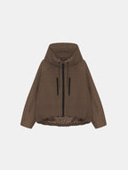 STM-TEX™ One Size Brown Check Short Oversized Rain Jacket