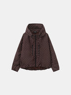 STM-TEX™ One Size Brown Dot Short Oversized Rain Jacket