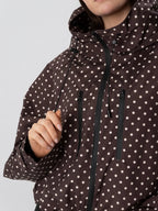 STM-TEX™ One Size Brown Dot Short Oversized Rain Jacket