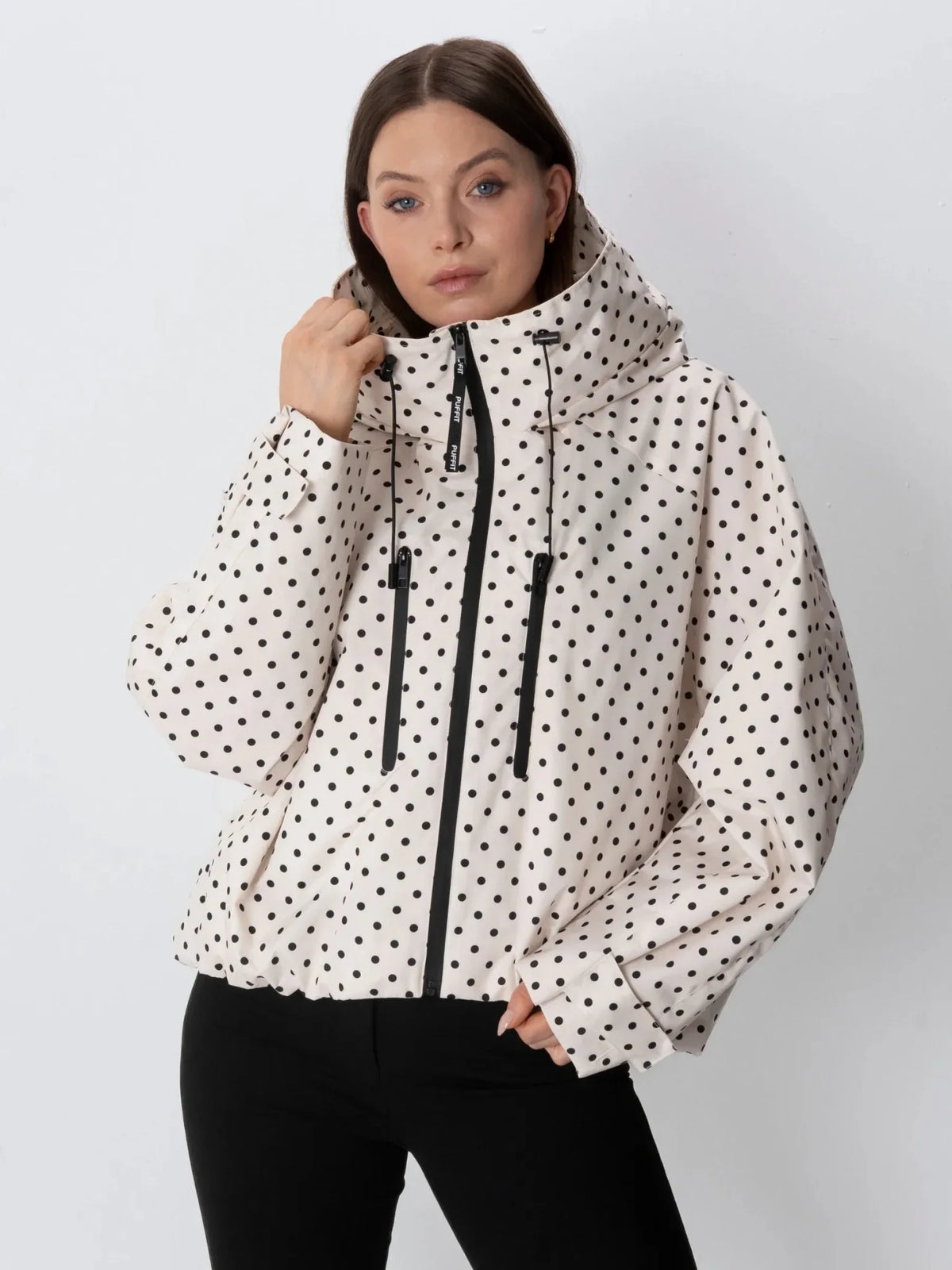 STM-TEX™ One Size Dot Short Oversized Rain Jacket